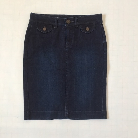 Vintage Uniqlo Slim Fit Slit Back Stretch Skirt 27 - Picture 1 of 12